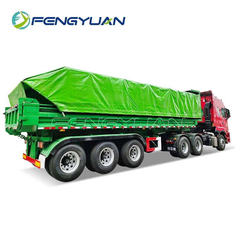 2 3 4 5 axles end tipper semi trailer