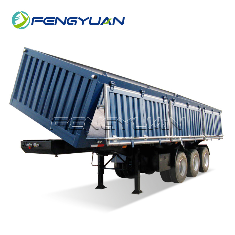 Tri axles 60t side lifting dump tipper