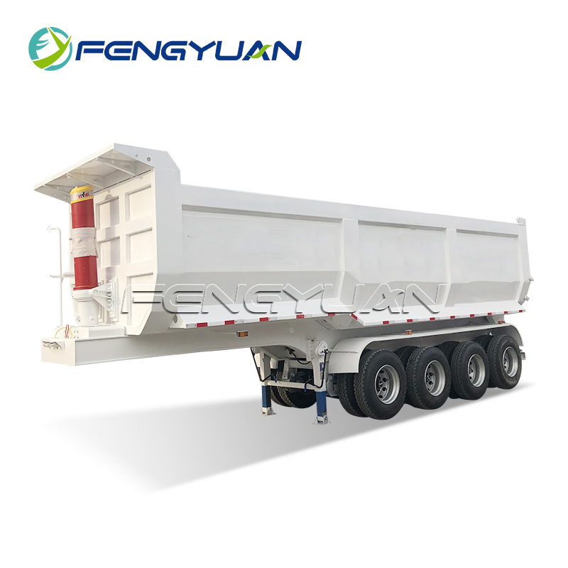 4 Axles Heavy Duty self dumping Semi trailer