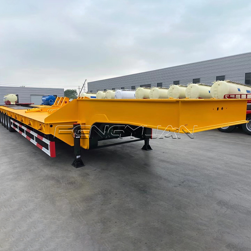 Lowbed Truck Semi Trailer Mechanical Ladder