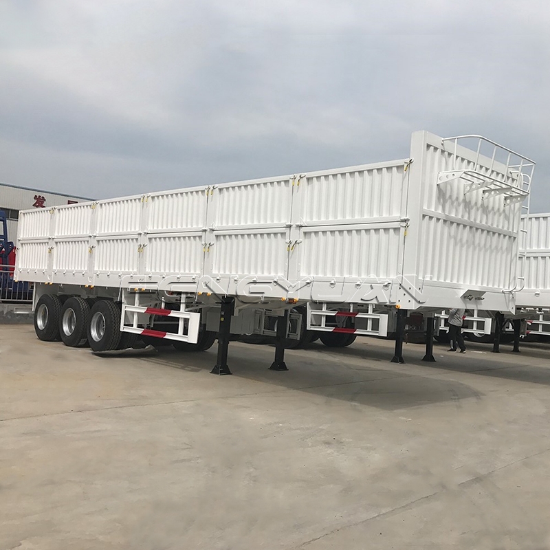 3 axle fence semi truck trailer