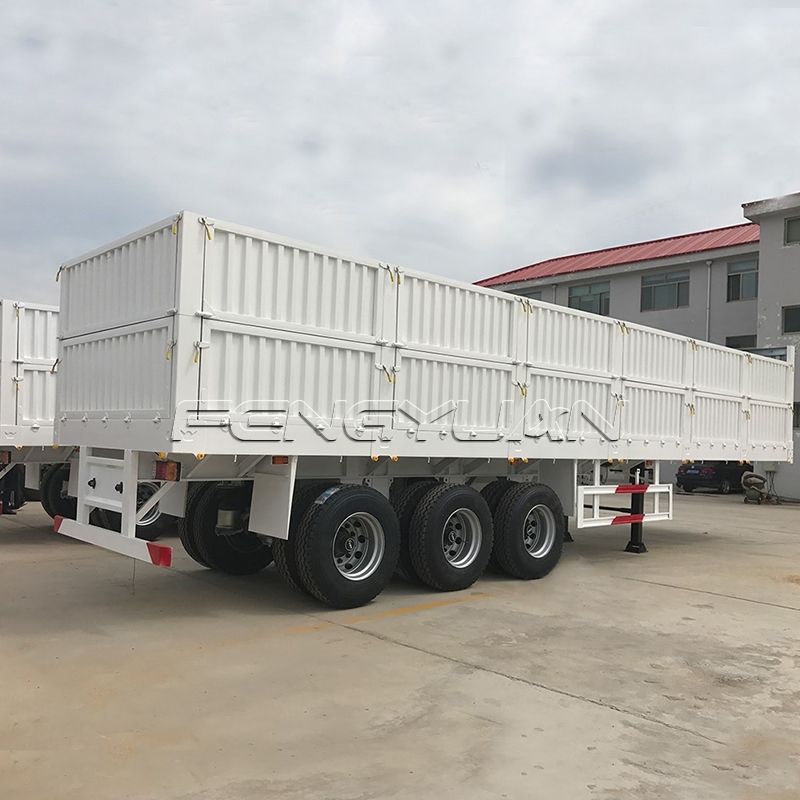 3 axle dropside semi trailer